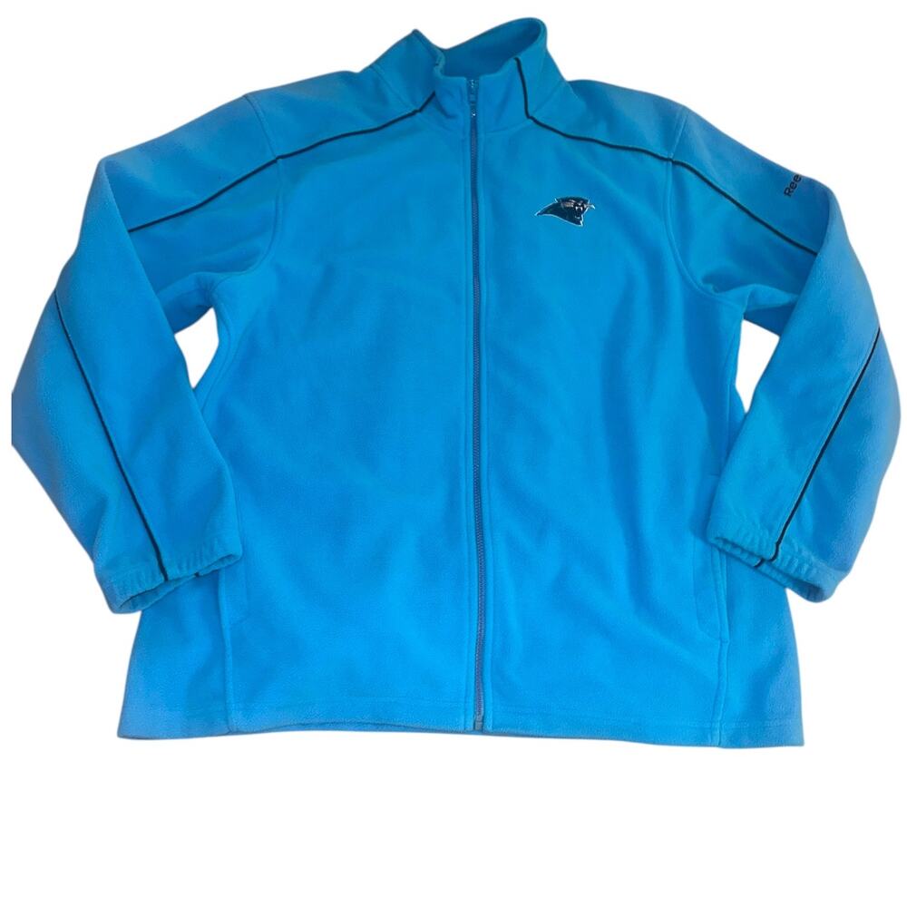 Carolina Panthers Reebok Full Zip Fleece Jacket Blue | Men’s Large
